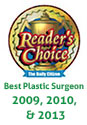 Readers Choice Best Plastic Surgeon 2009, 2010 & 2013